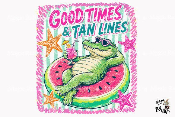 Download Funny Gator Summer Vibes PNG - Funny Collection