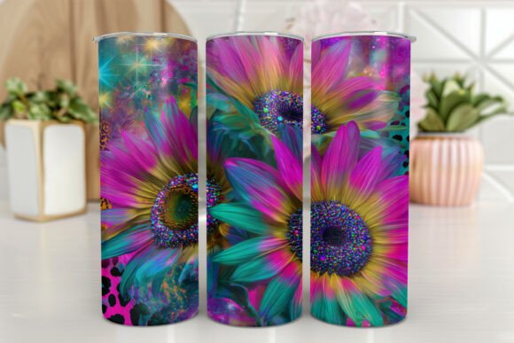 Download Sunflowers Tumbler Designs Glitter - Premium Resources