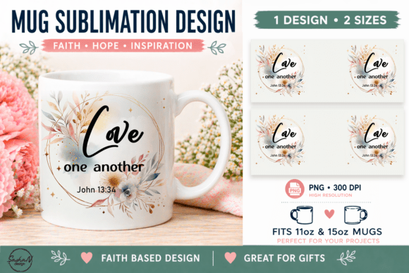 Download Christian Coffee Mug Wrap, Inspirational - Christia Collection