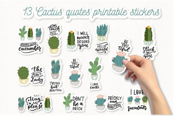 Download Funny Cactus Stickers. Funny Succulent - Funny Collection