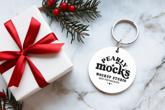 Download Christmas Keychain Mockup, Keychain Mock - Christmas keychain Collection