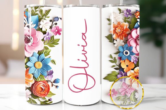 Download Personalized Floral Tumbler Wrap Design - Floral tumbler wrap Collection
