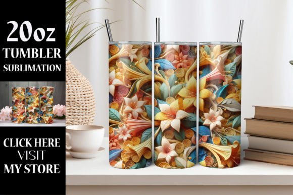 Download 3D Flower Tumbler Wrap Sublimation - Flower tumbler wrap Collection