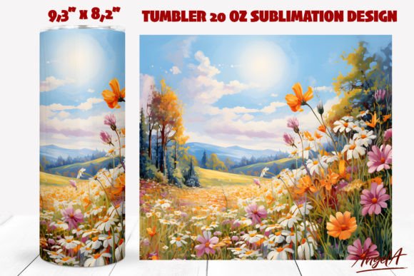 Download Wild Flower Tumbler Wrap, Fields Flowers - Flower tumbler wrap Collection