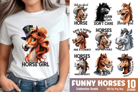 Download Funny Horse Sublimation Bundle - Funny Collection
