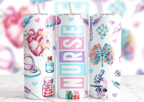 Download Pastel Nurse Tumbler Wrap - Premium Resources