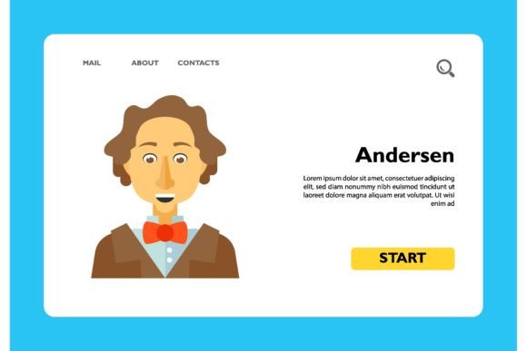 Download Vector Icon of Portrait of Hans Christia - Christia Collection