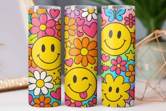 Download Daisy Smile Flower Tumbler Wrap Design - Flower tumbler wrap Collection